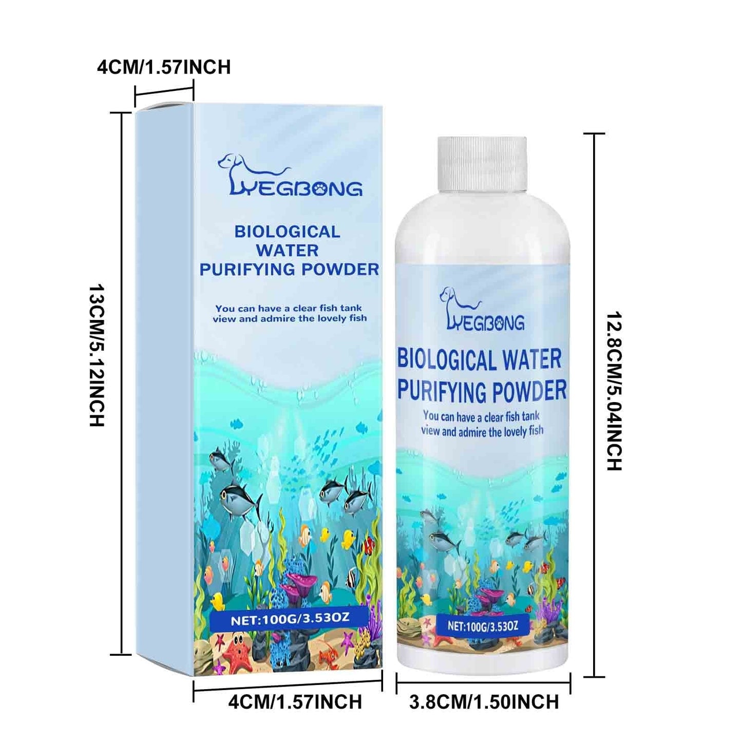 Fish Tank Water Purifier Seaweedcide Powder | Water Clarifier for Aquariums | Removes Seaweed & Impurities | Safe Non-Toxic Formula | Maintains Clean Clear Water | 1 Pack | Easy Use for Healthy Fish