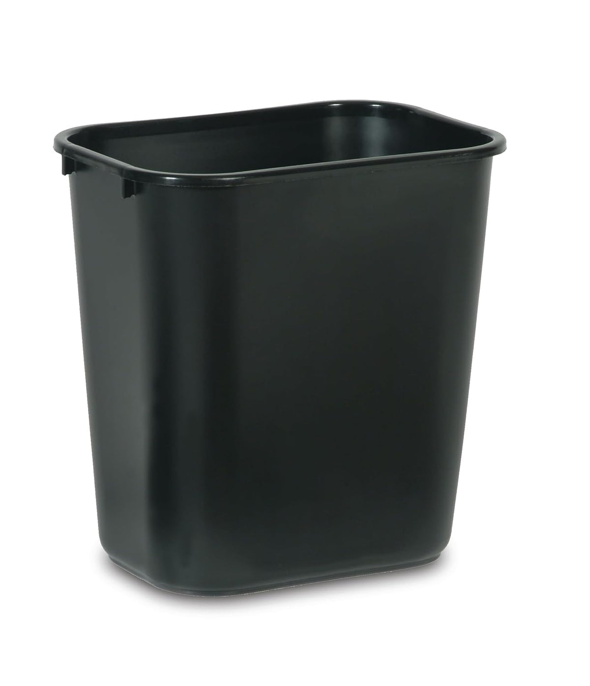 Rubbermaid Commercial Products Wastebasket/Trash Can, 7-Gallon/28-Quart, Black, Plastic, for Bedroom/Bathroom/Office, Fits Under Desk/Sink/Cabinet, Pack of 4