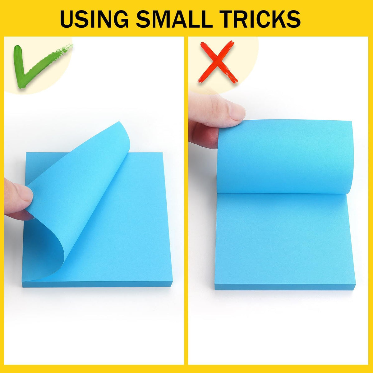 Eastern Wolf 8 Pads Sticky Notes 3x3 Self-Stick Notes 8 Bright Multi Colors Purple Sticky Notes, 85 Sheet/Pad