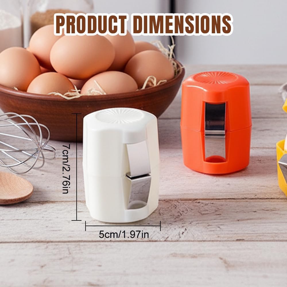 Upgrade Egg opener, 2026 New Egg Cutter Egg Cracker Tool Multifunctional Egg Cutter Multipack, Stainless Steel Egg Shell Separator for Raw Eggs Gadgets Cracker Tool (1, Yellow)