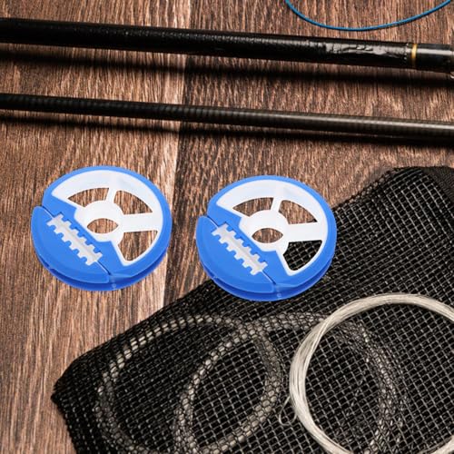 Line Storage Round Spools Shape Silicone Bobbin and Fishing Hard Abs Box Sturdy Fishing Line Holder Random Color