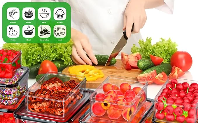 54 Pcs Food Storage Containers with Lids Airtight, (27 Containers &27 Lids) Reusable BPA-Free Plastic Food Containers for Kitchen Organization, Leak Proof Freezer/Microwave Safe Meal Prep Lunch Boxes