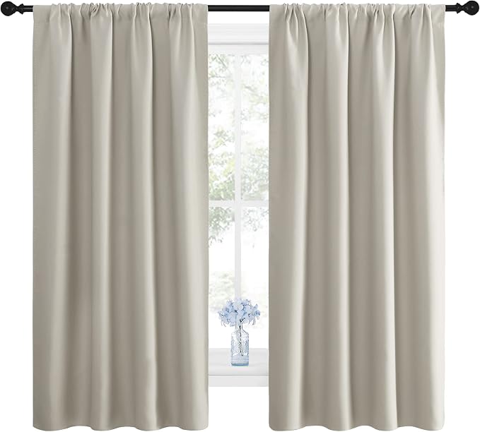 NICETOWN Blackout Curtains for Living Room, Darkening Window Curtain Panels