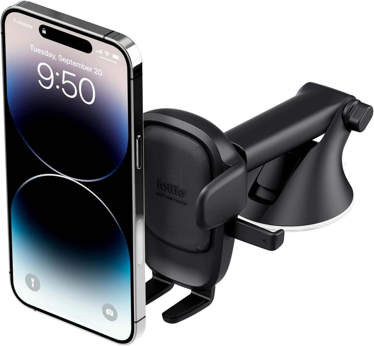 iOttie Easy One Touch Advanced Universal Car Mount Dashboard & Windshield Suction Cup Phone Holder for iPhone, Samsung, Google, All Smartphones