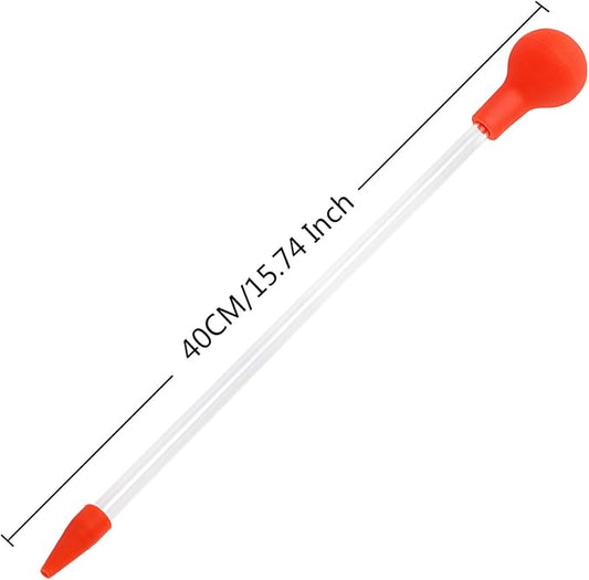 Aquarium Choice Coral Feeder Long Syringe Tube Liquid Fertilizer Feeder SPS HPS Marine Reef Coral Feeder Tool Fish Excreta Cleaner (1 Units 40CM/15.74 Inch)