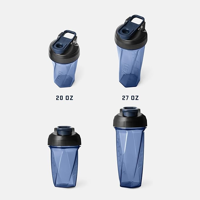 YETI Yonder Helimix Vortex Blender Shaker Bottle Holds up to 20oz | No Blending Ball or Whisk | USA Made | Portable Pre Workout Whey Protein Drink Shaker Cup | Dishwasher Safe, Royal Blue