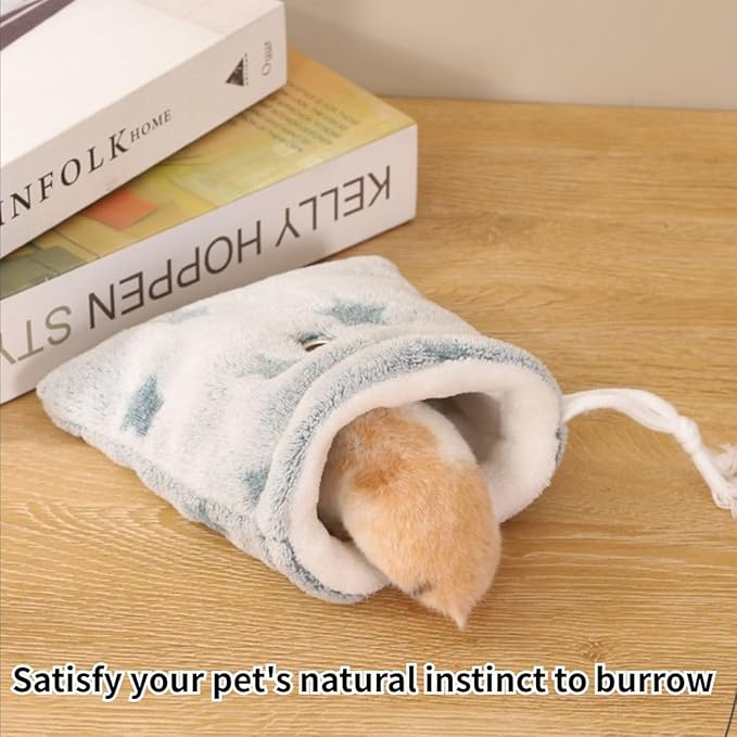 Sugar Glider Bonding Pouch Carrier Bag, Small Animals Sleeping Pouch Bag with Breathable Vent and Drawstring, Portable Travel Bag for Sugar Glider Rat Squirrel Guinea Pig Birds Parrot (Gray)