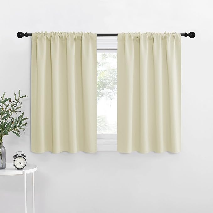 NICETOWN Kitchen Curtains, Short Blackout Curtains & Drapes, Small Window