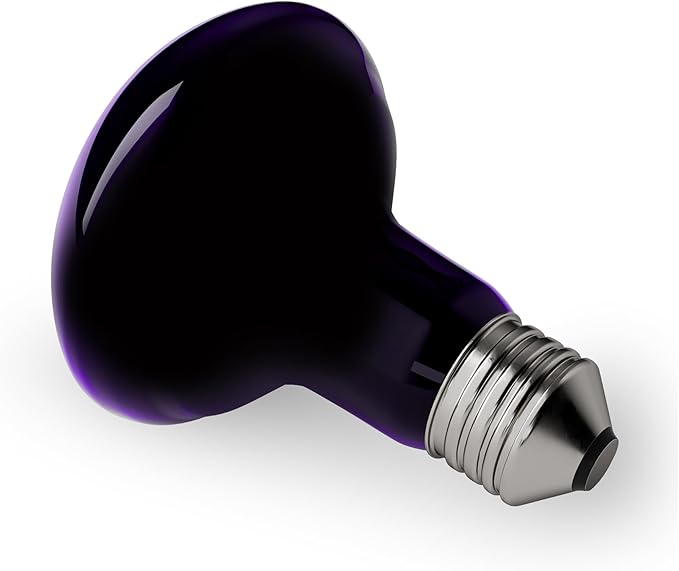 75W Reptile Night Light Bulb - Moonlight Night Heat Lamp - Simulates Natural Moonlight, Purple Basking Spot Light for Bearded Dragons, Lizards & Amphibians - Optimal for Reptile Habitats