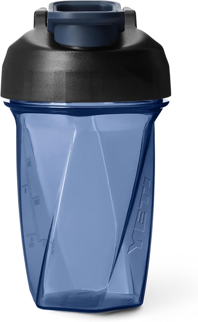 YETI Yonder Helimix Vortex Blender Shaker Bottle Holds up to 20oz | No Blending Ball or Whisk | USA Made | Portable Pre Workout Whey Protein Drink Shaker Cup | Dishwasher Safe, Navy