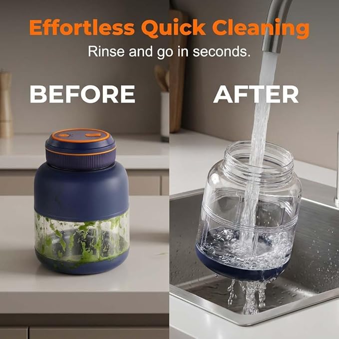 Portable Juicer Blender Cup, 2026 New 44oz Portable Wireless Juicer Cup for Shakes and Smoothies, Household Appliances Juicers Personal Blender for Fruits & Vegetables (Blue 44oz)