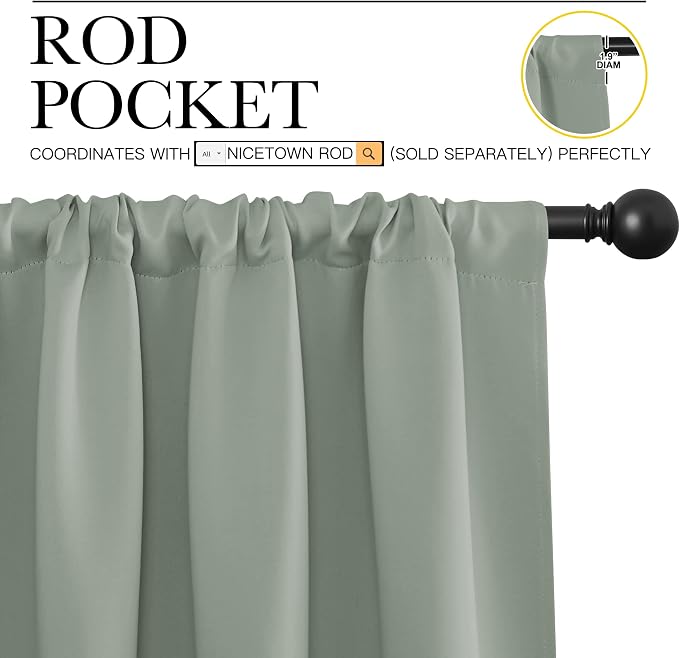 NICETOWN Window Curtains Blackout Drapes