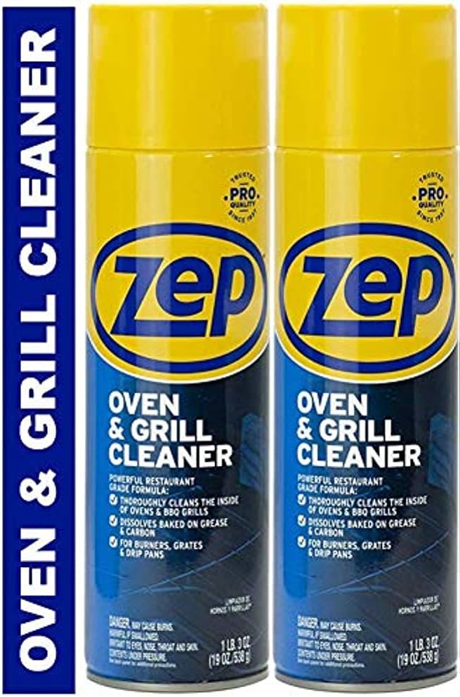 Zep Heavy-Duty Oven and Grill Cleaner - 19 oz (Case of 2) ZUOVGR19 - Dissolves Grease on Contact, on Burners, Grates and Drip Pans