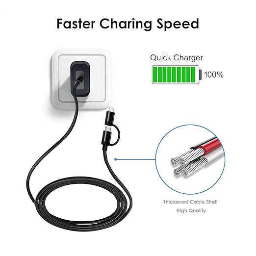 Portable Blender Fast Charger Charging Cable cord Compatible with for Nebo Flashlight,Streamlight Flashlight, PopBabies,Supkitdin,Aoozi Portable Blender,Smoothie Blenders, Personal Size Blender & More