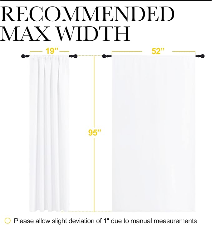 NICETOWN White Bedroom Curtain Panels