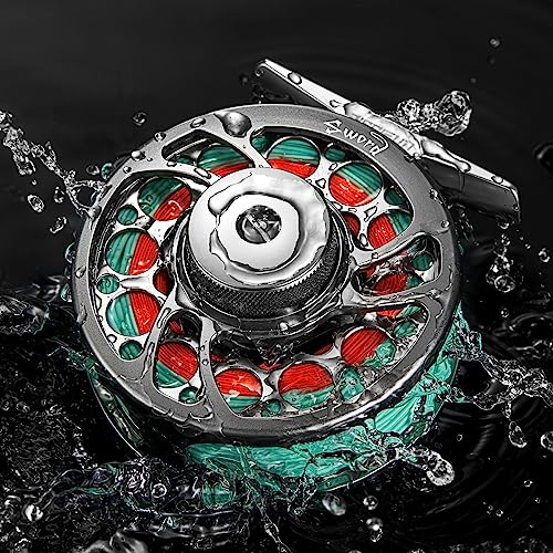 Piscifun Sword Fly Fishing Reel, CNC-Machined Aluminum Alloy Fly Reel - size: 3/4wt, style: Gray-without Line