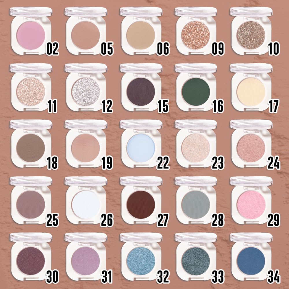 Single Matte Eye Shadow Palette Makeup, Rosy Brown Matte Eyeshadow for Women, Monochrome Eye Shadow Makeup, Pigmented Waterproof Sombras Para Ojos, Vegan, Talc, Paraben & Cruelty Free, 05
