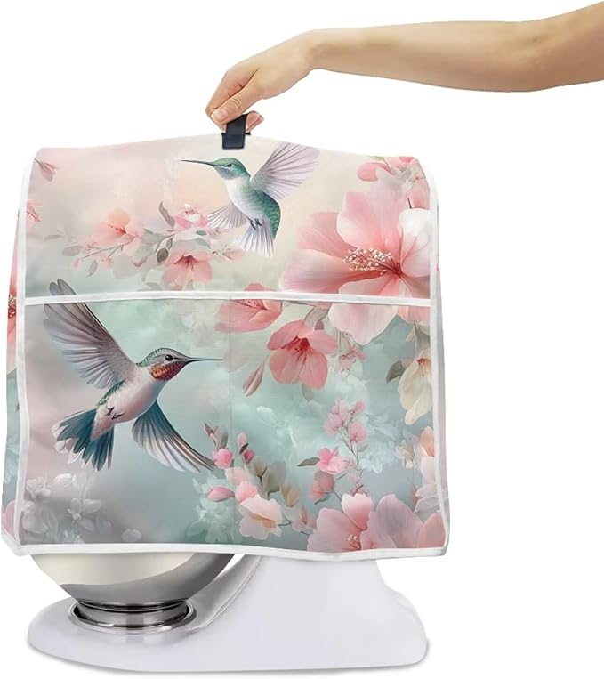 Hummingbird Stand Mixer Cover Universal Fits Appliance Covers for Kitchen Counter with Handle & Pockets Liquid Splash-Proof Dust Protector Compatible with 6-8 Quart Juicers