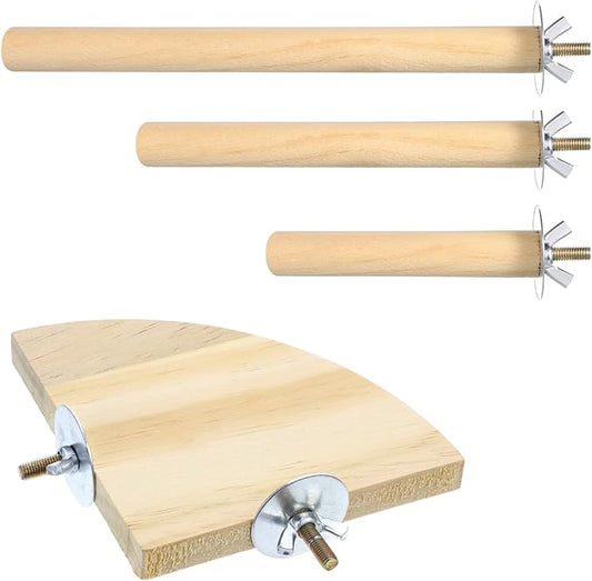 Bird Cage Sticks Wooden Parakeet Perches Cockatiel Cage Wooden Sticks Parrot Bird Stick for Cages Parrot Canary Budgie Canaries Conures Finches