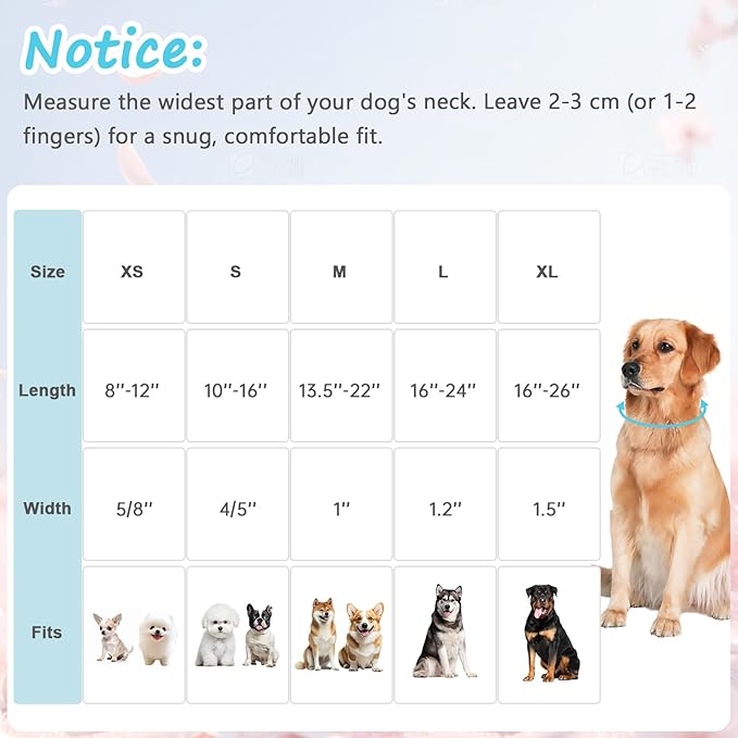 Cotton Collar for Dog，Soft Adjustable Dog Collars for Small Dogs, Cute Dog Collar with Blue & White Plaid for Small Medium Large Dogs, Perfect for Girl or Boy Dog Collars-S