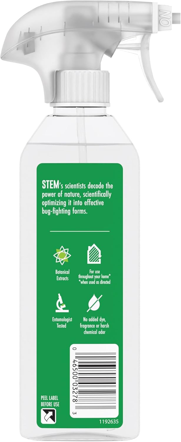 STEM Kills Ants, Roaches and Flies: Plant-Based Active Ingredient Bug Spray, Botanical Insecticide For Indoor And Outdoor Use; 12 fl oz (Pack Of 1)