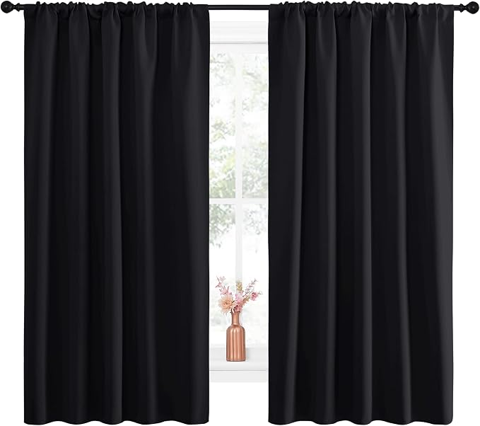 NICETOWN Black Out Window Curtains