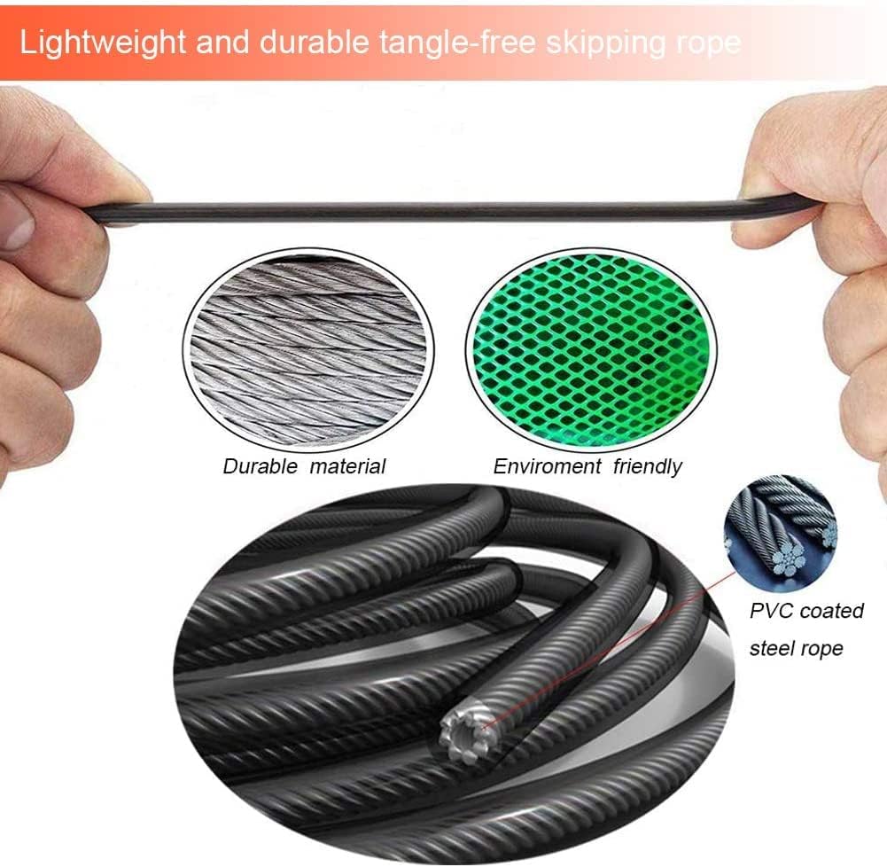 Redify Jump Rope,Jump Ropes for Fitness for Women Men and Kids,Speed Jumping Rope for Workout with Ball Bearings,Adjustable Skipping Rope for Exercise&Slim Body at Home School Gym
