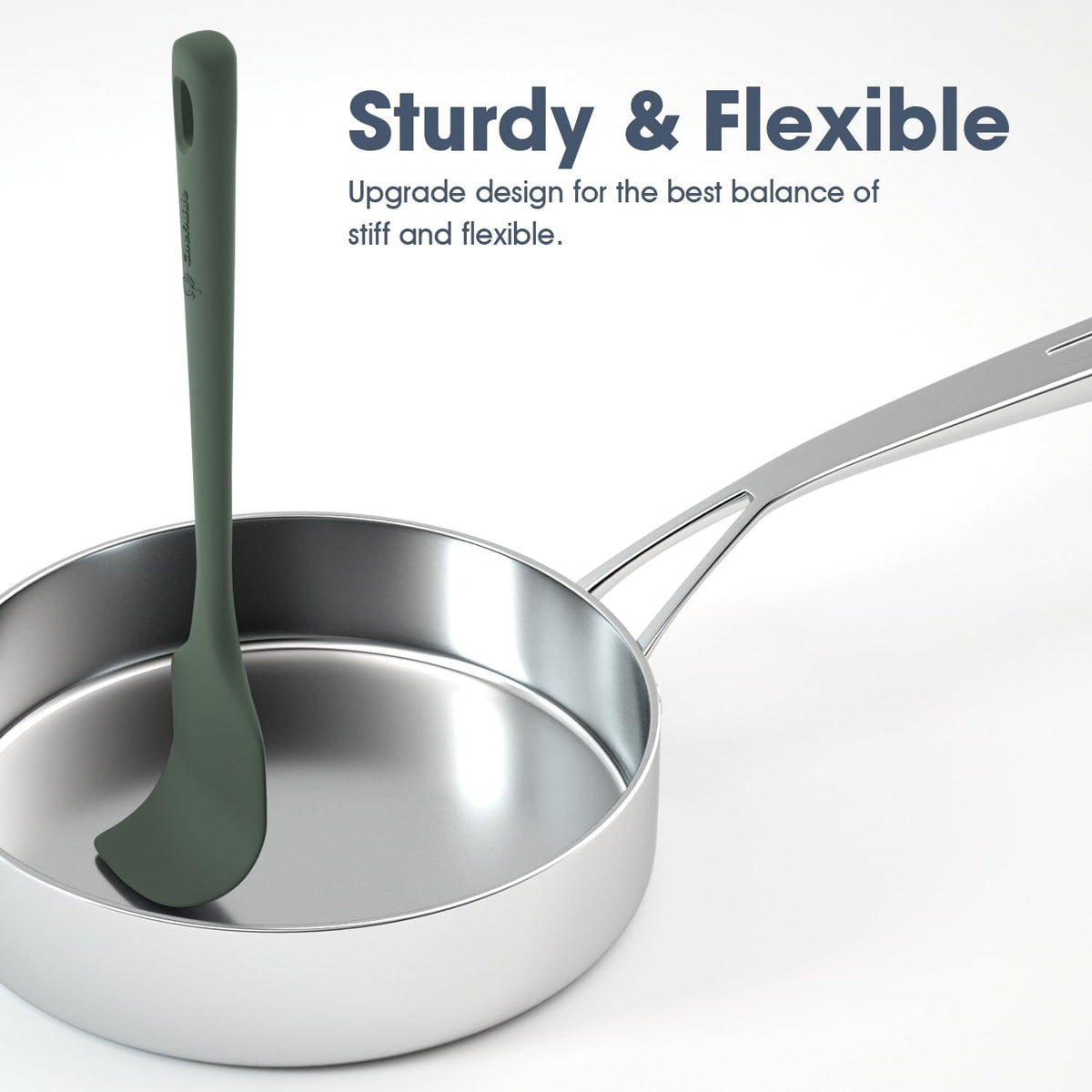 5-Piece Silicone Kitchen Spatula Set with Ergonomic Handles