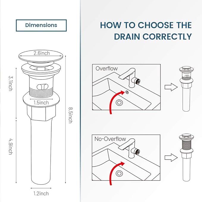 REGALMIX Vessel Sink Drain,Bathroom Pop-up Drain with Detachable Basket Stopper, Anti-Explosion and Anti-Clogging Drain Strainer, Sink Drain Assembly with Overflow Oil Rubbed Bronze, RWF083K