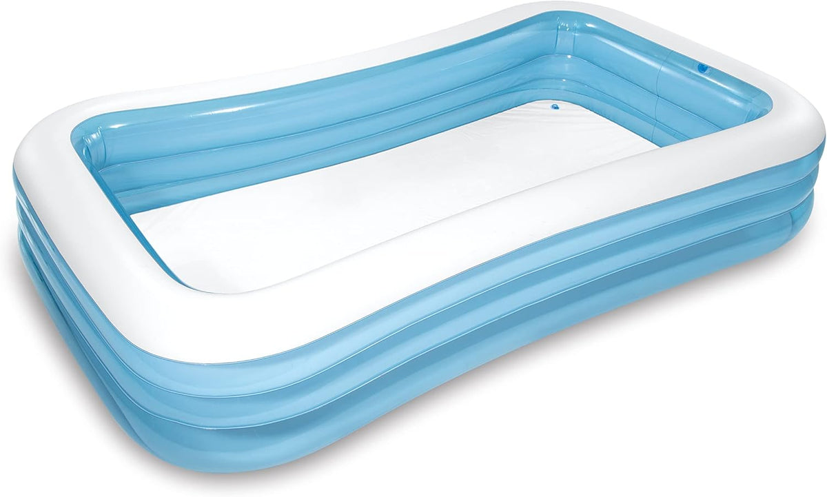 INTEX 58484EP Swim Center Inflatable Family Pool: 277 Gallon Capacity – 120" x 72" x 22" – Blue