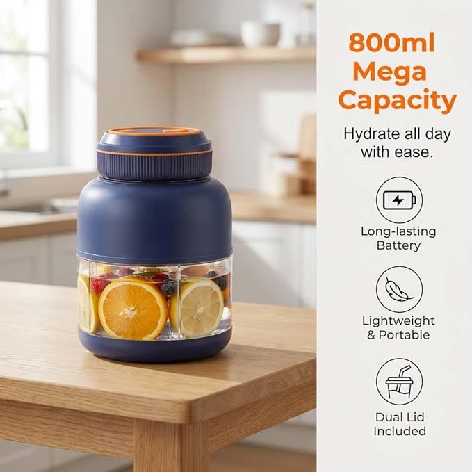 Portable Juicer Blender Cup, 2026 New 44oz Portable Wireless Juicer Cup for Shakes and Smoothies, Household Appliances Juicers Personal Blender for Fruits & Vegetables (White 27oz)