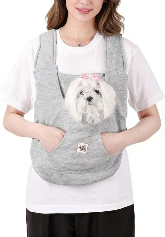 FLAdorepet Pet Carrier Backpack for Extra Small Dog Cat and Rabbit,Yorkie Teacup Chihuahua Front Dog Puppy Carrier Backpack for Traveling Hiking Camping,Hands Free Pet Sling, Anxiety Relief Grey