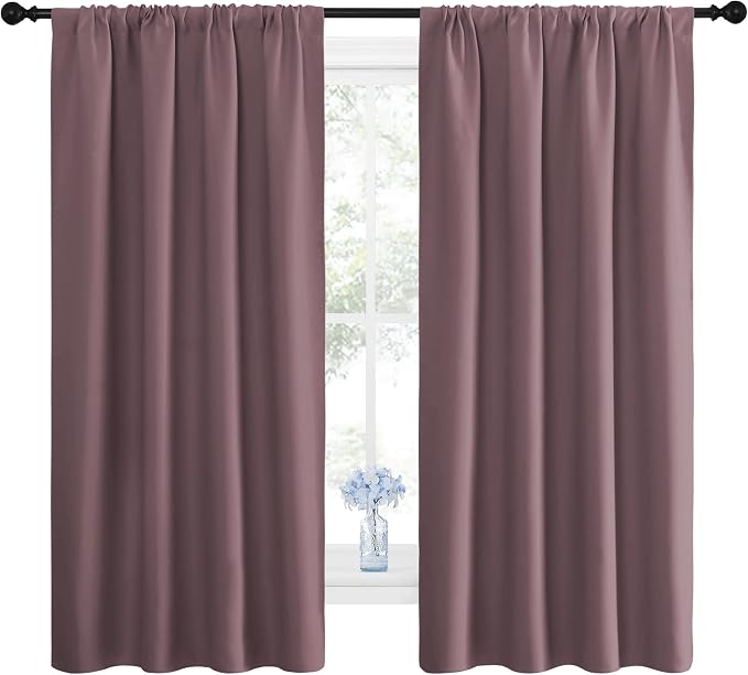 NICETOWN Blackout Curtains for Living Room, Darkening Window Curtain Panels