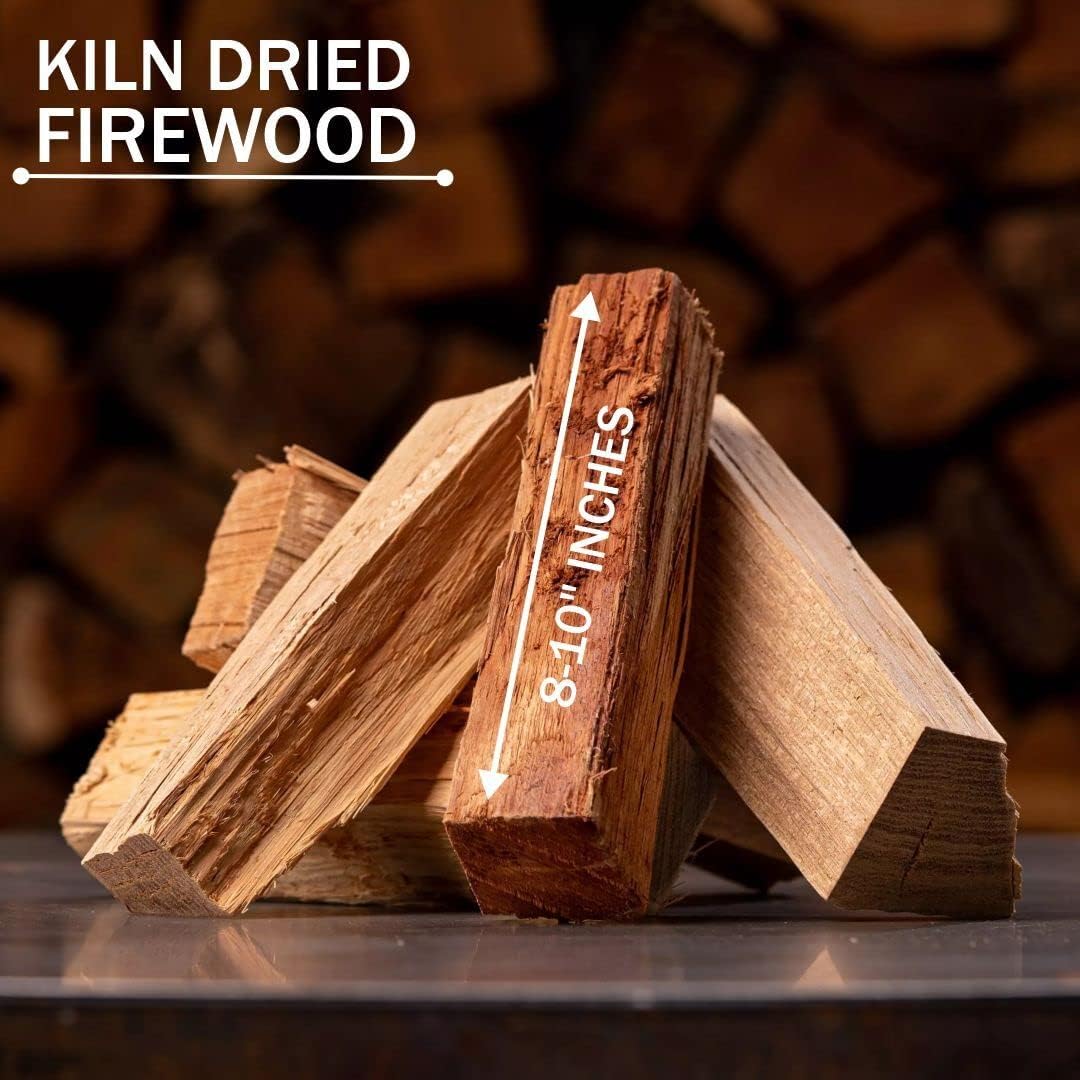 Old Potters Kiln Dried Firewood - Oak, 1100 Cu. in, 16-18 Logs ~ 8" x 2.5" Logs. Cooking Wood for Grilling, Smoking, and Firepits, Oak.