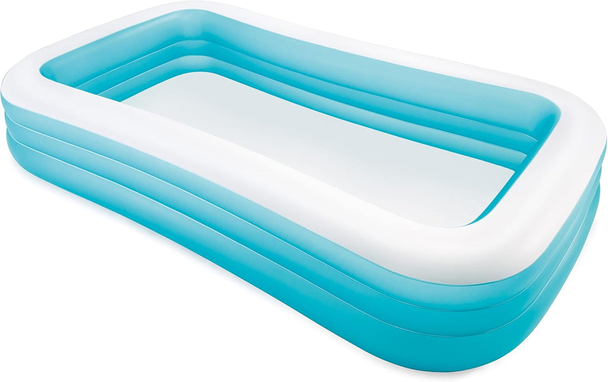 INTEX 58484EP Swim Center Inflatable Family Pool: 277 Gallon Capacity – 120" x 72" x 22" – Blue