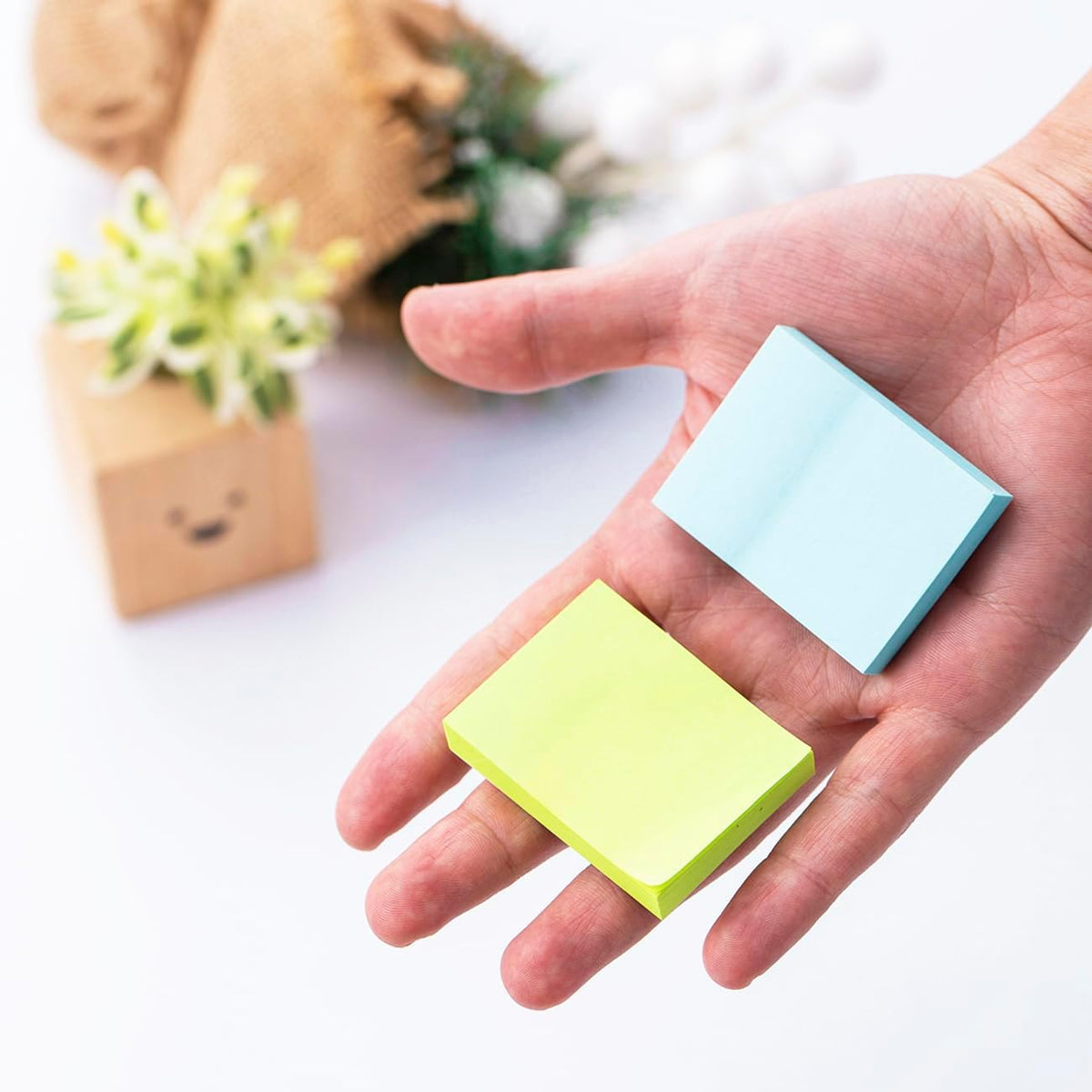 (50 Pads) Sticky Notes 1.5x2, 10 Colors Self Sticky Notes, Sticky Pads, Recyclable, Self-Stick Pads, Easy to Post for Home, Office, Notebook