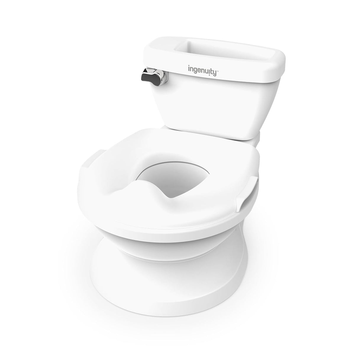 Summer Infant by Ingenuity My Size Potty Pro in White, Toddler Potty Training Toilet, Lifelike Flushing Sound, for Ages 18 Months+, Up to 50 Pounds