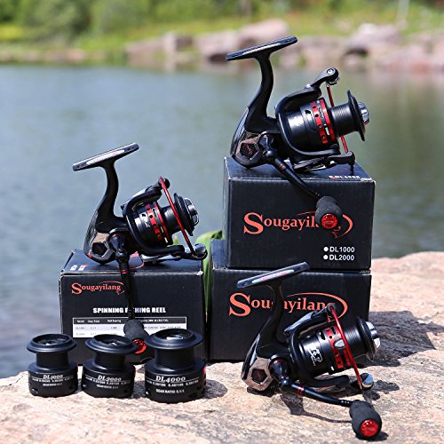Sougayilang Fishing Reels Powerful 13+1BB Spinning Reels Ultra Smooth Reel for Saltwater or Freshwater - size: 3000