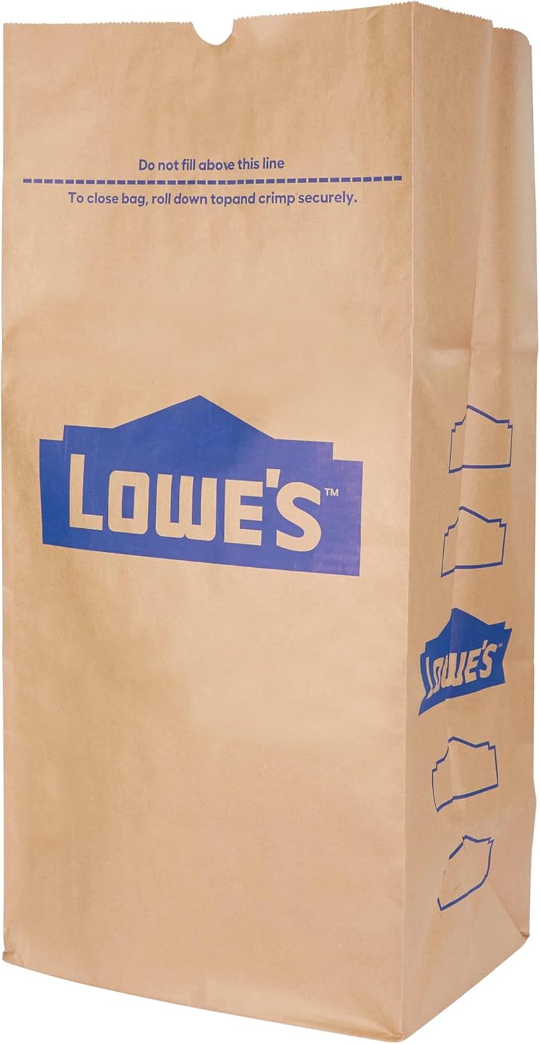 Lowe's 30 Gallon Heavy Duty Brown Paper Lawn and Refuse Bags for Home and Garden (10 Count), Large (LOWESLL)