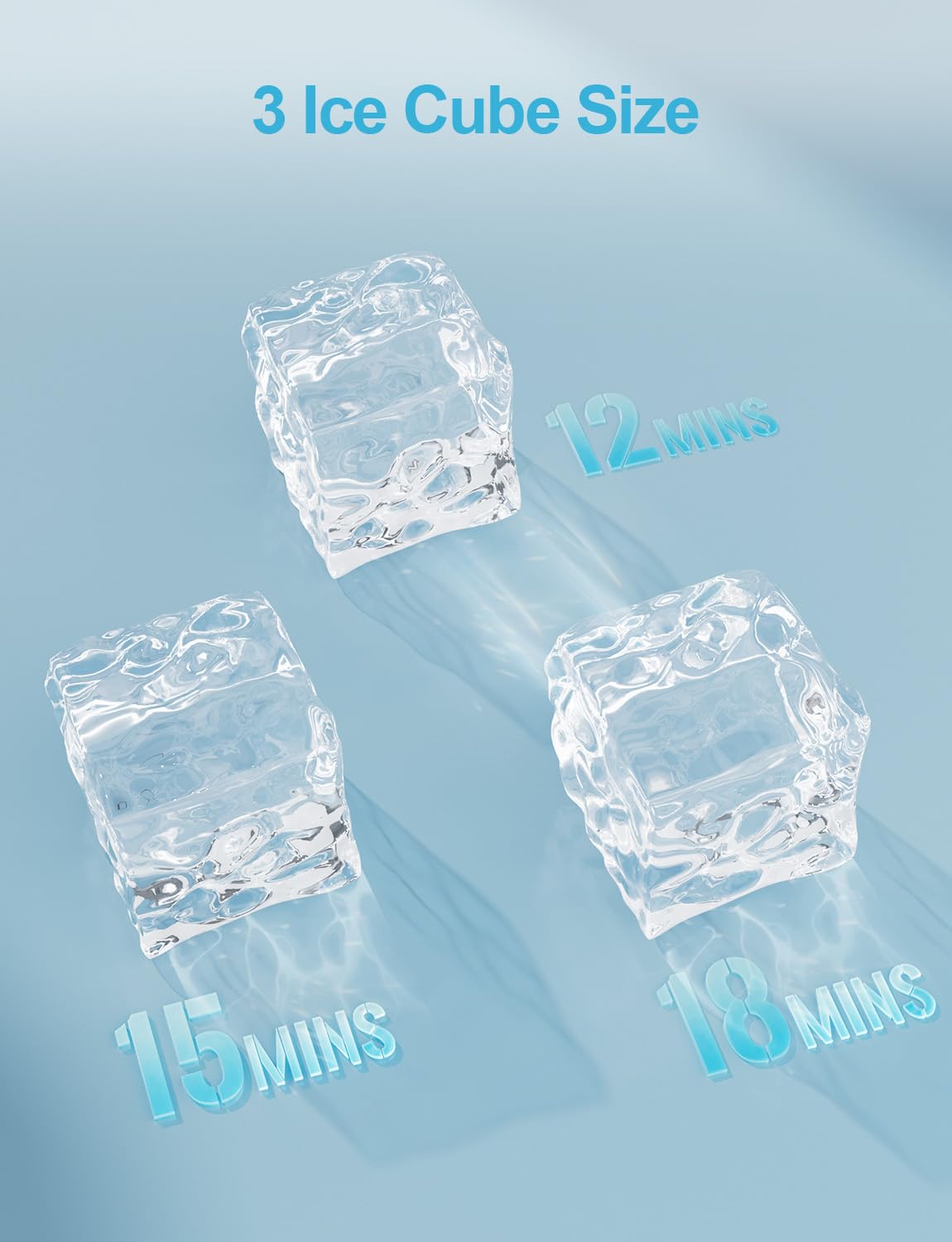 Commercial Ice Maker Machine, 200 lbs/24H Under Counter Ice Machine, Stainless Steel Freestanding Ice Makers for Restaurant, Home, Bar, Office, Party, Outdoor Activities