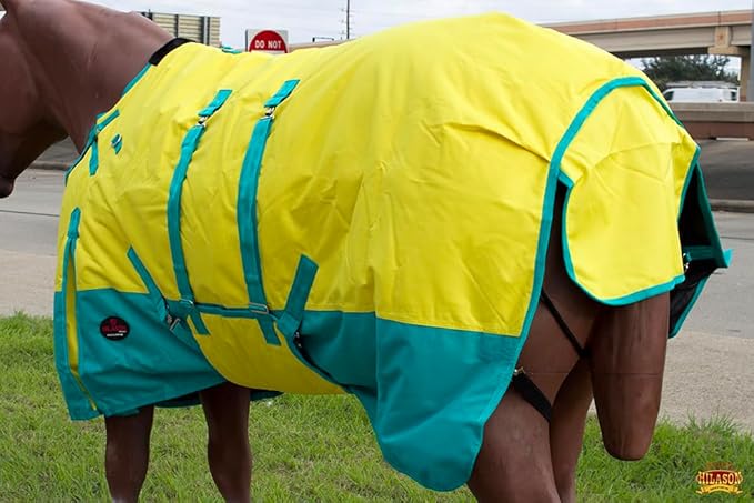 69" Hilason 1200D Winter Waterproof Turnout Horse Blanket Belly Wrap Yellow
