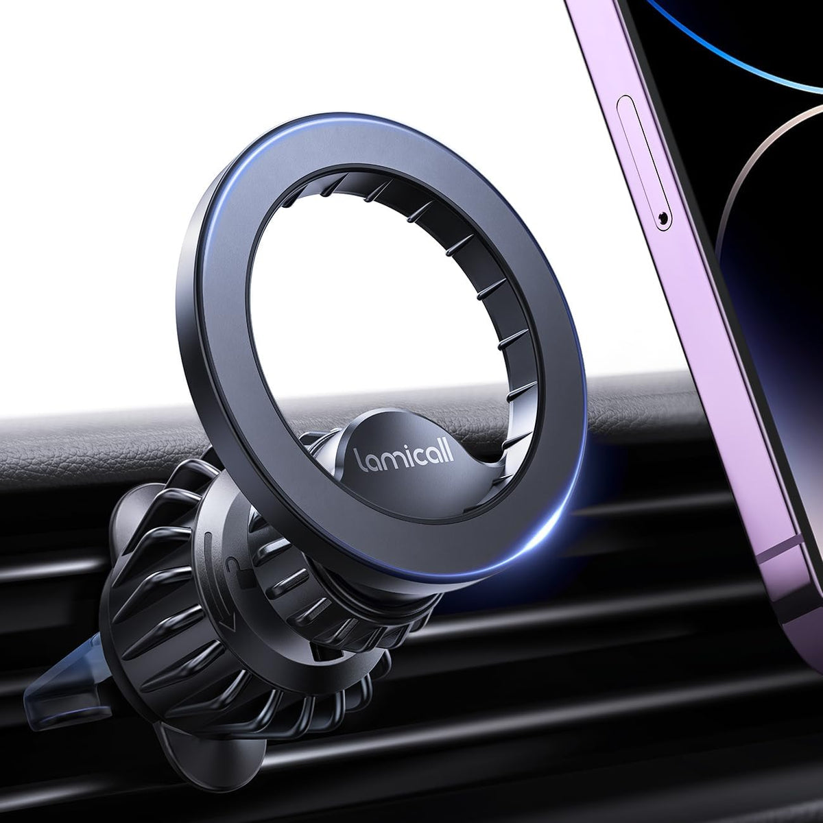 Lamicall for MagSafe Car Mount - [20 Super Magnets] Magnetic Car Phone Mount, Air Vent Phone Holder Car, Hands Free Cell Phone Holder Clip Car Accessories fit iPhone 17 16 15 14 13 Pro Plus Max