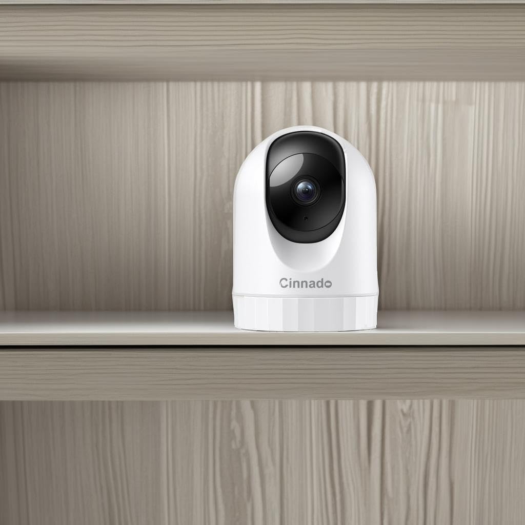 Security Camera Indoor-2K 360° WiFi Cameras for Home Security，Pet/Dog/Baby Camera with Phone app, 2-Way Audio, Night Vision, 24/7 SD Card Storage, Works with Alexa & Google Home (2.4Ghz)-D1
