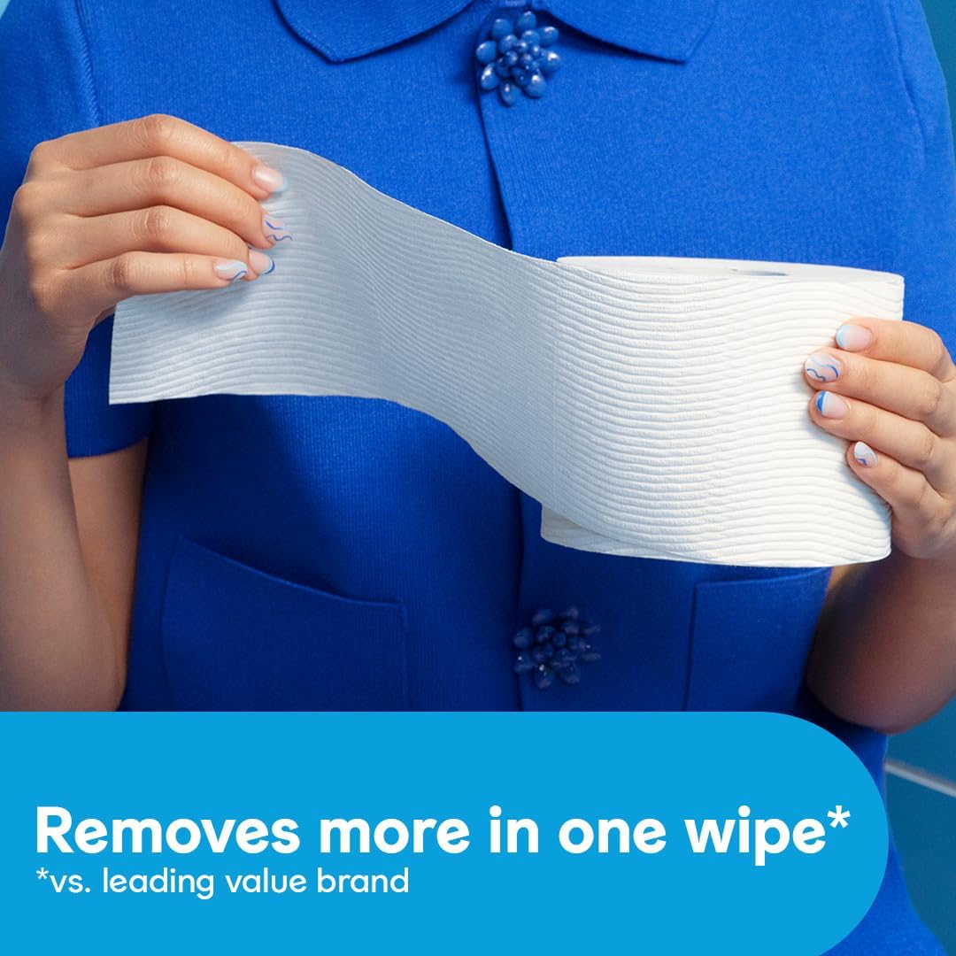 Cottonelle Ultra Clean Toilet Paper with Active CleaningRipples Texture, Strong Bath Tissue, 24 Family Mega Rolls = 132 Regular Rolls (4 Packs of 6)