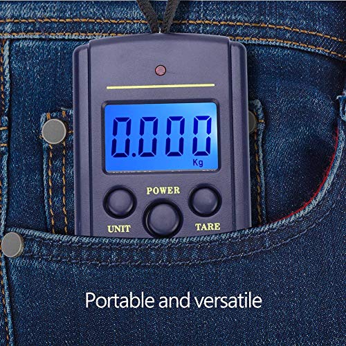 Digital Fish Scale, 88lb/40kg Luggage Scale Portable Plastic Electric Digital Hanging Scale with Hook, Fish Weighing Scales with LCD Display