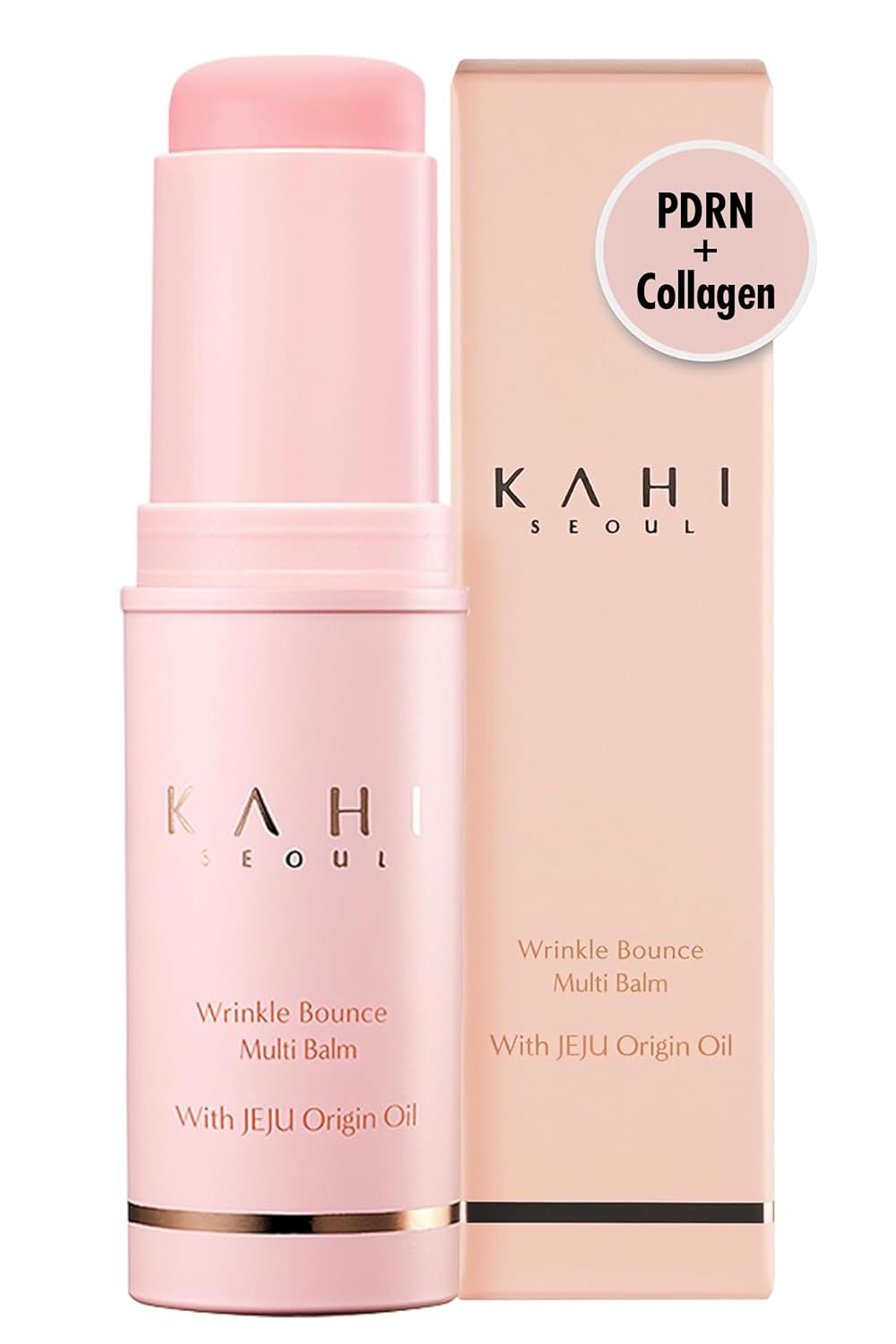KAHI Wrinkle Bounce Multi Balm Stick | PDRN Collagen Wrinkle Stick | Korean Skin Care |All-in-One Hydrating Lip Balm Eye Cream Neck Cream Make Up Base & Face Mist Moisture Balm