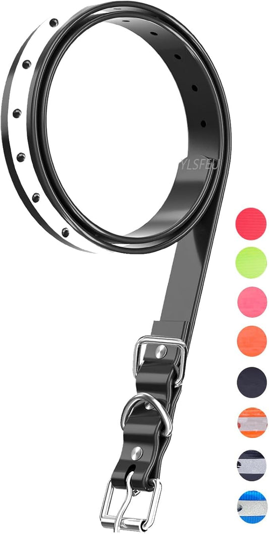 Dog Collar Strap for Most of Electronic Training Shock Collar Receivers-Adjustable Durable Waterproof Odorless 3/4 Inch Collar Replacement for Barking Fence-Pet TPU Collar Strap
