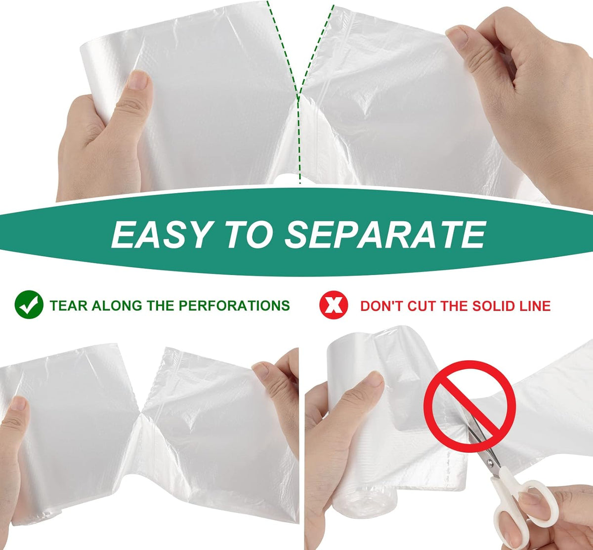 Magesh 4 Gallon Trash Bag Strong, Leakage-Free, Small Garbage Bags Unscented Thick for Bathroom, Office, Kitchen Small Trash Can, 15L, 105 Bags, Clear