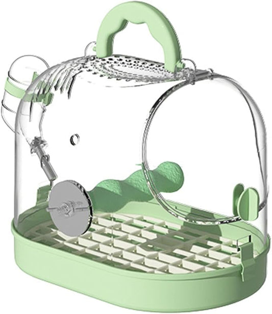 Easy to Carry Bird Cage with Watering Bottle High Ventilated Carriers Travel Cage for Outdoor Portable Hamster Carriers Travel Birdcage