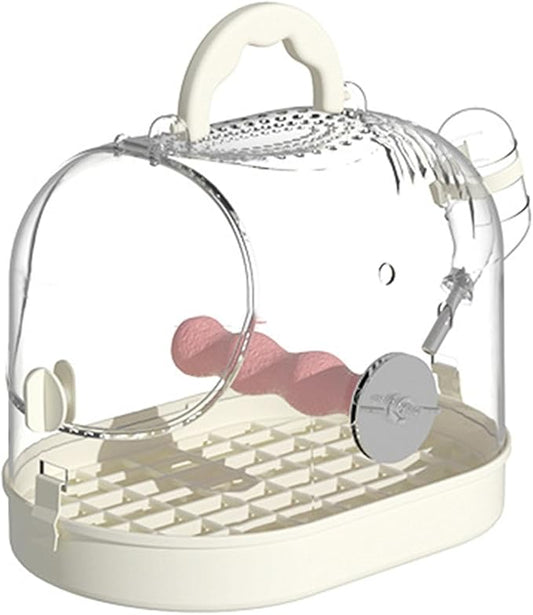 Easy to Carry Bird Cage with Watering Bottle High Ventilated Carriers Travel Cage for Outdoor Portable Hamster Carriers Travel Birdcage